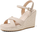 mikarka Women's Espadrille Wedge Sandals: Ankle Strap Platform Open Toe Wedges - Stylish High Heel Dressy Summer Wedges for Women, Inspired by Espadrilles