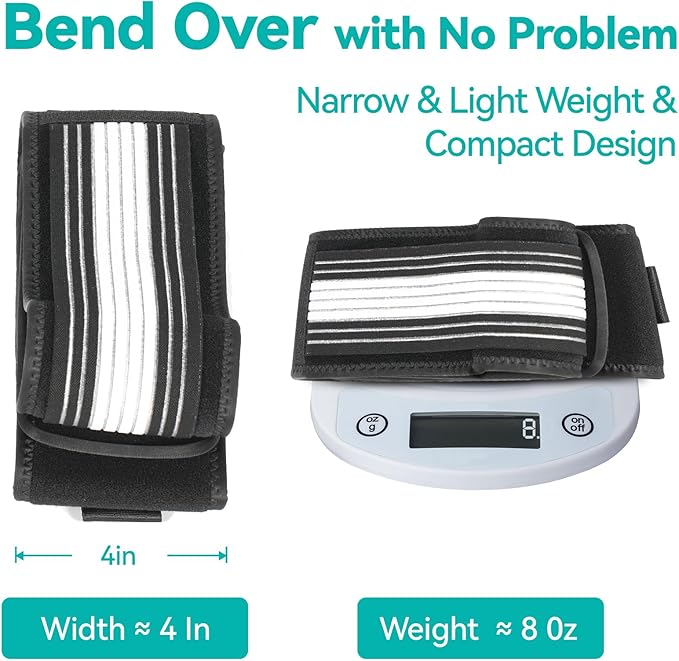 Lightweight Back Brace for Lower Back Pain Under Clothes - Relief from Sciatica, Hip and Spine Pain - Breathable & Adjustable Lumbar Support Belt for Home, Work and Exercise-Suitable for Women&Men XL