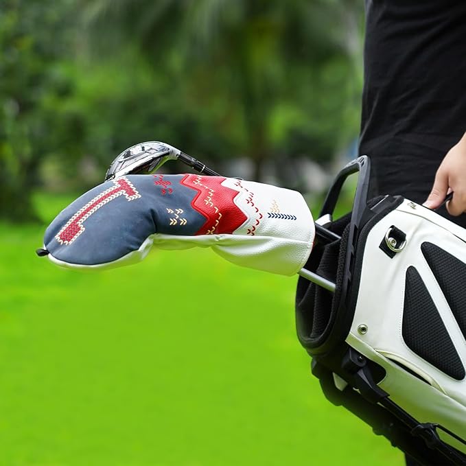Craftsman Golf Club Headcover Driver Head Cover Fair Isle Pattern Golf Headcover Golf Club Cover for Driver Golf Gift