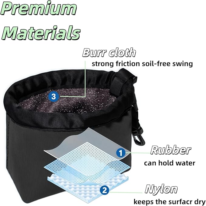 Golf Club Cleaner Bag with Towel Removable Golf Ball Washer Retractable Towel Golf Gifts for Men Women Golfers