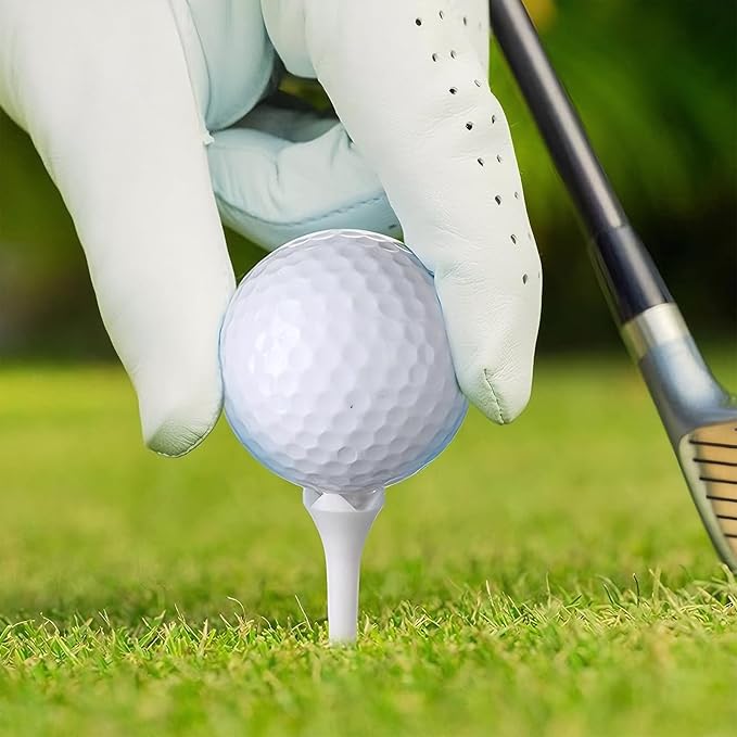 2 Pieces Precision Golf Tee Height Setter, Outdoor Adjustable Golf Tee Height Tool with 10 Pieces Tees, for Consistent and Precise Shots
