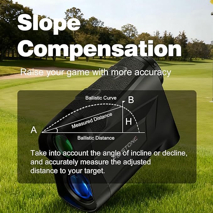 Range Finder for Hunting/Golfing.1000/1300 Yards Laser Golf Rangefinder with Slope .6X Magnification .Flag Lock Vibration Function with Continuous Scan