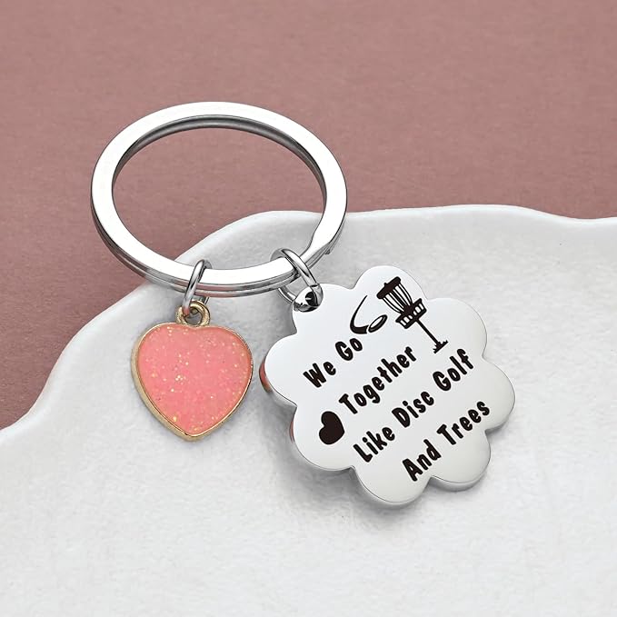 Disc Golf Gifts For Disc Golf Lover Player Keychain Ultimate Frisbee Gifts Golfing Coach Jewelry