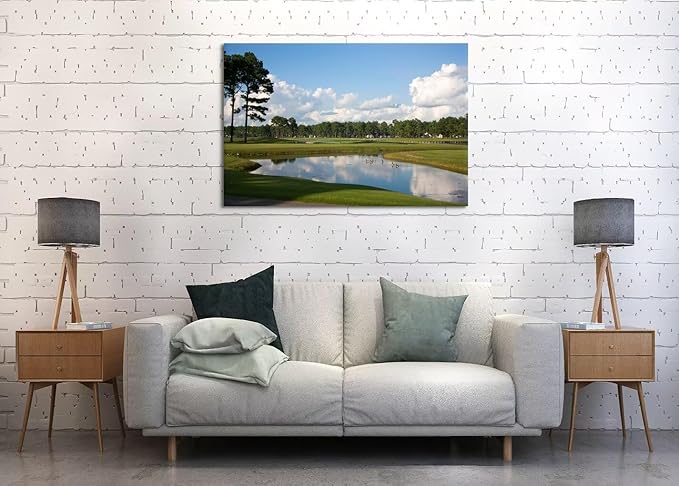 chenchenArt South Carolina Myrtle Beach Wall Art for Living Room Bedroom Bathroom Home Decorations Paintings Canvas Prints Framed Ready to Hang(12''H x 16''W)