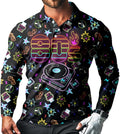 Men's Long Sleeve Golf Shirt Quick Dry 3 Button Work Fishing Outdoor Casual Collar Shirt
