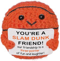 Handmade Crochet Basketball Decor,Funny & Sentimental Gift for Best Friends, Unique Birthday Present for Men and Women, Cute Gag Gift for Bestie or Coworker