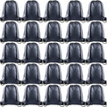 KUUQA 25Pcs Gray Drawstring Bags - String Backpacks for Gym, Sport, Traveling
