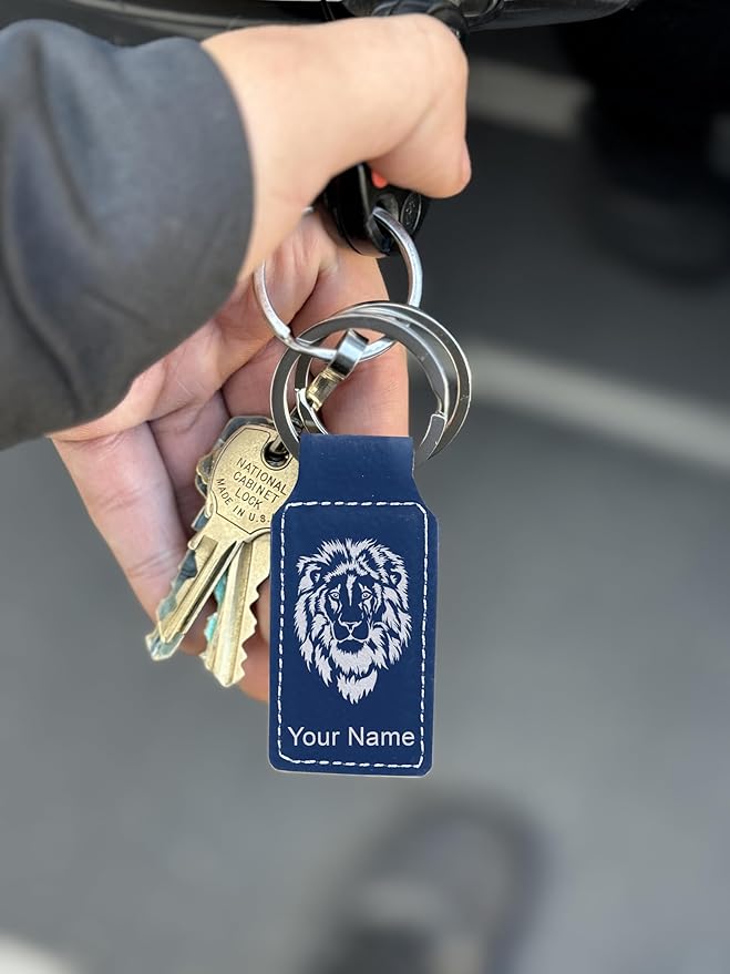 LaserGram Rectangle Keychain, Disc Golf, Personalized Engraving Included