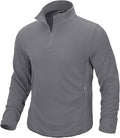G Gradual Mens Quarter Zip Pullover Fleece with 2 Zipper Pockets Long Sleeve Golf Shirt Winter Athletic Sweater Lightweight