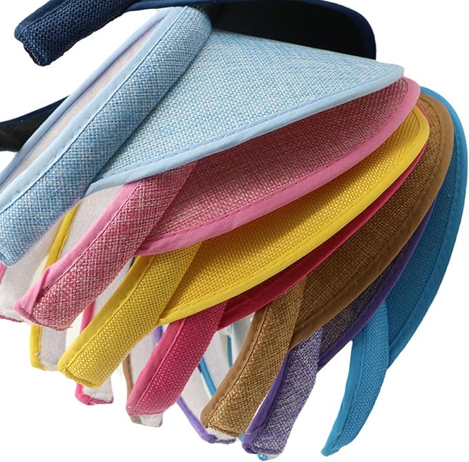 Cloth Covered Slip-On Visor for Women, Adjustable Cap Sports Sun Visors for Men