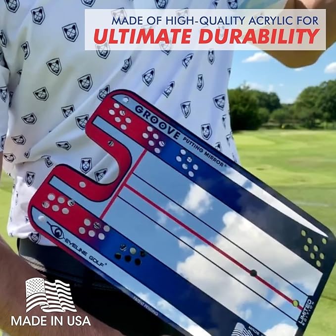 Genuine EyeLine Golf Alignment Putting Mirror - Top Training Aid on The PGA Tour - See Rapid Improvement - Helps Beginner, Junior, and Scratch Golfers
