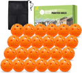 FINGER TEN Golf Practice Balls Plastic Colored Value 12/24/36/50 Pack, Limited Flight Sports Training Ball for Men Women, Indoor Outdoor Driving Range Backyard Use