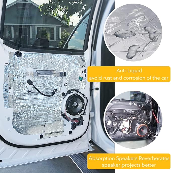 Car Sound Deadening Foam Mat - KOIKEY 394 mil 16.3 sqft Auto Soundproofing Material, Audio Deadener and Heat Insulation for Truck, Vehicle
