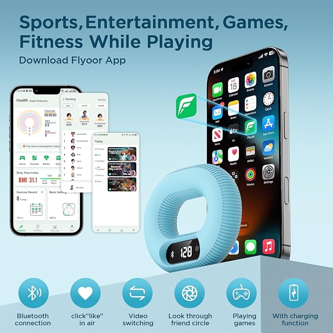 Smart Grip Trainer, Supports Multiple Game Interaction and HID Mode Video Browsing,Hand Gripper for Fitness, Stress Relief and Rehabilitation Training, Hand Exerciser