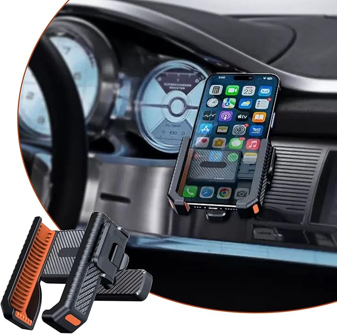Golf Cart Phone Holder, Universal Phone Mount for Golf Carts, Quick 1s Lock & Release, Fits iPhone Samsung Android, Clamp-On Holder for Yamaha Club Car EZGO, Durable Golf Cart Accessories