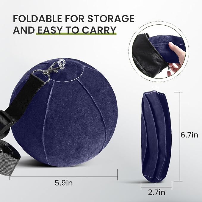 FINGER TEN Golf Smart Ball Training Aid Impact Inflatable Balls with Air Pump Adjustable Lanyard Assist Teaching Posture Correction Trainer Aids for Men Women Beginner Golfer