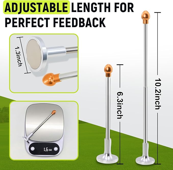 THE GOLFER STORE Golf Alignment Rods, Golf Club Alignment Stick Corrector Magnetic Golf Swing Trainer Aid Help Visualize and Align Your Golf Shot Length Adjustments