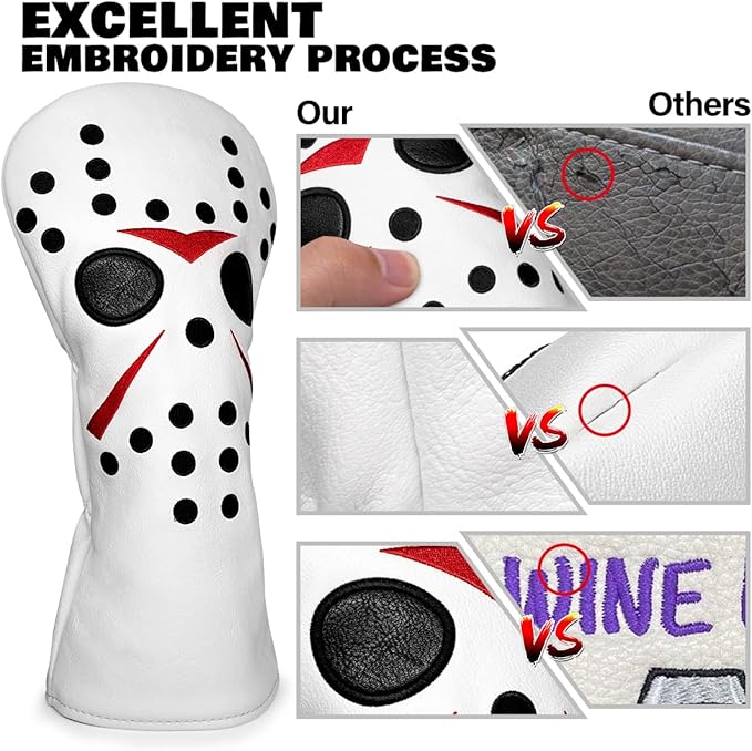 Golf Club Covers Field Hockey Mask Putter Covers Driver Cover Fariway Wood Headcover Hybrid Covers 3 Wood Headcover Mallet Putter Headcovers for Most Brand
