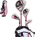 Precise X7 Kids Golf Clubs Set – Boys’ & Girls’ Junior Golf Set with Lightweight Graphite Shafts, Hybrid, Putter & Stand Bag