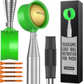 Golf Ball Retriever Telescopic for Water, 12Ft/9Ft Two-Sided Golf Ball Grabber Stainless Steel Ball Retriever Tool Golf Ball Picker Golf Accessories