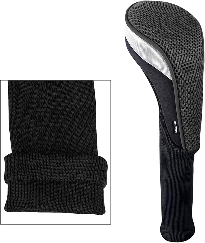 Andux 3pcs/Set Golf 460cc Driver Wood Club Head Covers Long Neck with No. Tags