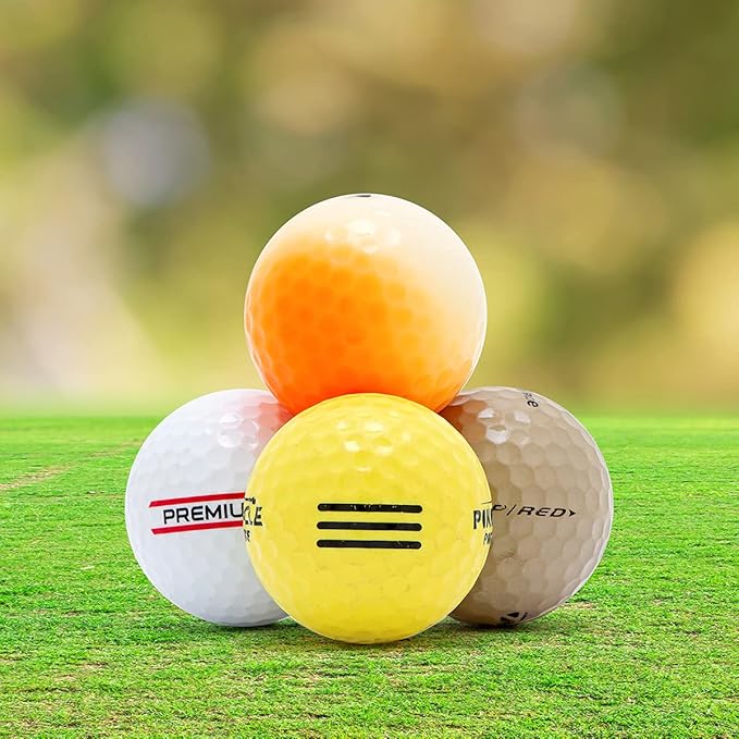 Bastex 100 Hit-Away Used Golf Balls Bulk - Recycled Golf Balls for Men - Practice & Range Golf Balls - Mix in Mesh Shag Bag
