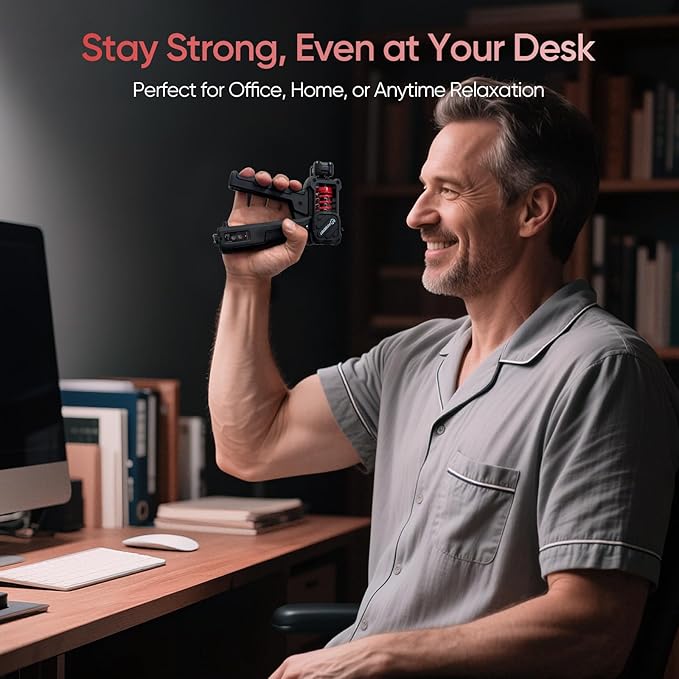 FitBeast Grip Strength Trainer with Built-In Counter, Adjustable Hand Gripper Strengthener 30–130LB, Forearm Strengthener for Office & Home Training