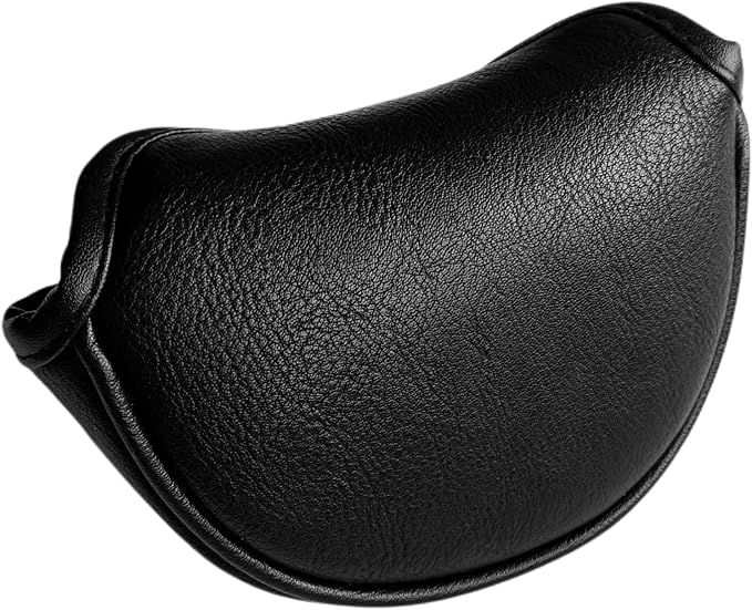 Classic Black/White Golf Putter Cover Magnetic, Mid Mallet Putter Head Cover Club Protection Case fits for Scotty Cameron & Other Half Mallet Putter Golf Clubs, Half Mallet Putter Cover