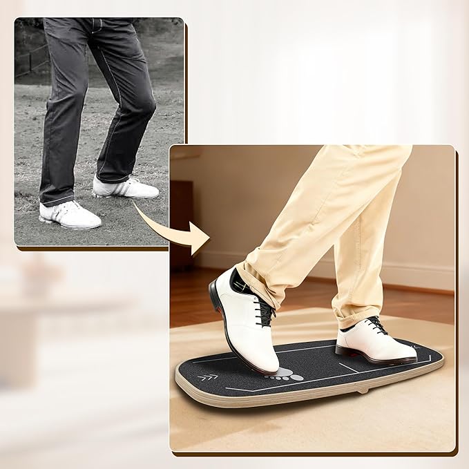 Golf Pressure Plate, Golf Weight Shift Board, Golf Swing Trainer, Improve Weight Shift, Balance & Accuracy - Golf Training Aid for Increased Power & Control, Teaching Tool for Club Practice & Drills