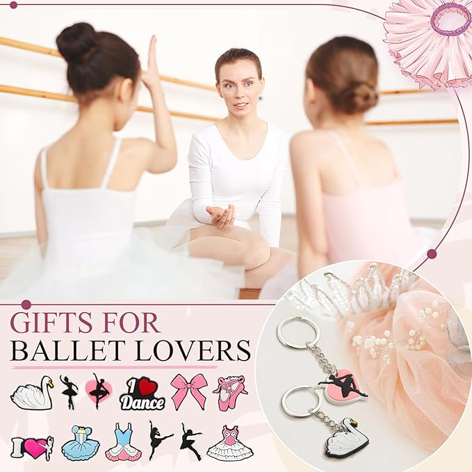 Batiyeer 36 Pack Dance Keychains Bulk Party Favors Sports Ball Key Chains Funny Keyring Gifts for Women Men Birthday Supplies
