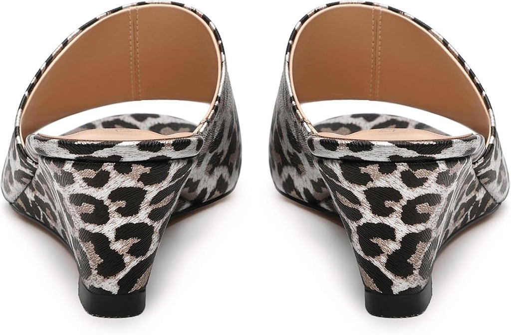 Wedge Sandals for Women Open Toe Wedge Heels Womens Matte High Heel Sandal Round Toe Heeled Wedge Sandals Slip on Casual shoes 2 inch