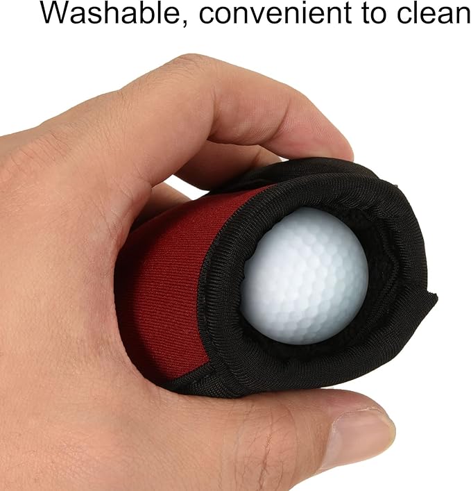 MECCANIXITY Golf Ball Cleaner Portable Pouch Pocket Washer Bag with Clips