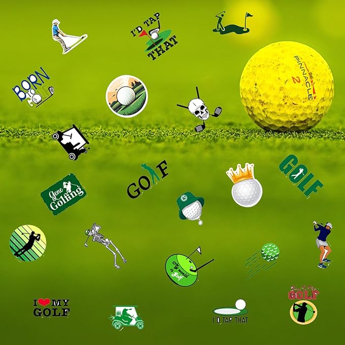 74Pcs Golf Theme Party Favors Contain 24 Pcs Slap Bracelets 50Pcs Stickers, Golf Sports Theme Birthday Party Decorations,Classroom Rewards Supplies.
