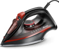 Burst steam Iron for Clothes, Automatic Shutoff, Light Weight, 1500W Iron with Non-Stick Ceramic Soleplate, 3-Way Auto-Off, Rapid Heating, Self-Cleaning, 15.21oz Water Tank Ironing Clothes for Home