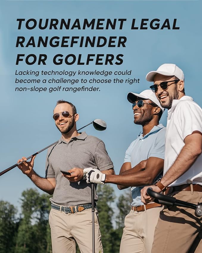 WOSPORTS Golf Rangefinder, 800/1200 Yards Laser Range Finder, High Precision Flag Lock with Pulse Vibration, Tournament Legal Rangefinder for Golfing and Hunting, Battery Included