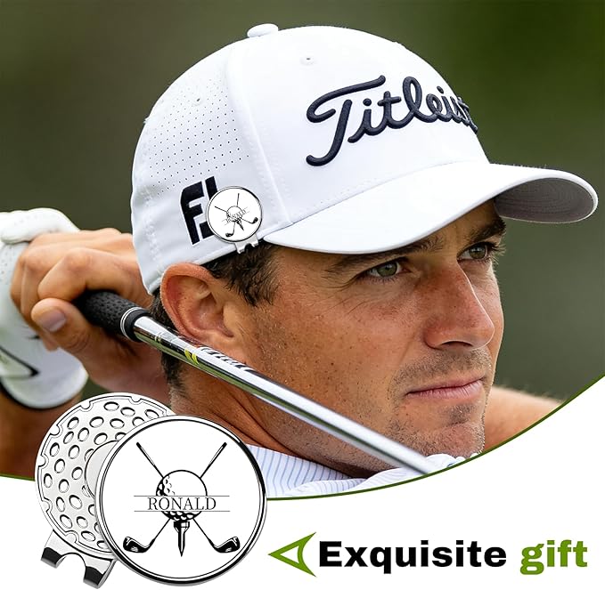 Personalized Golf Ball Marker with Photo Magnetic Hat Clip – Custom Logo/Text 1" Marker for Golfers, Gift for Men & Women, Golf Accessories Gift Set
