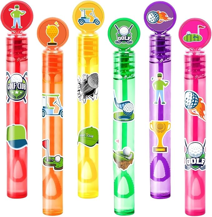 Golf Party Favors for Kids – 24PCS Sports-Themed Mini Bubble Wands, Great for Birthday Supplies, Pinata Fillers, Goodie Bags & Classroom Rewards