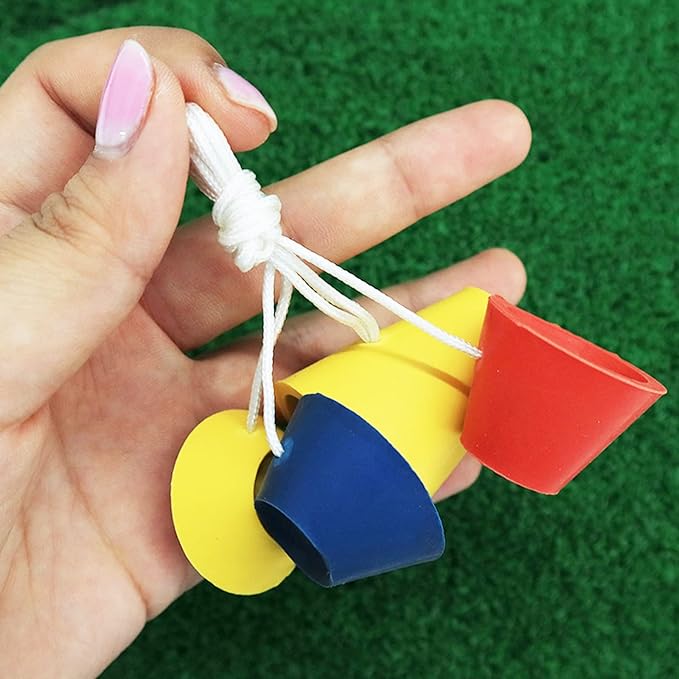 FINGER TEN Rubber Winter Golf Tees with 4 Different Heights 39mm 22mm 16mm 11mm for Frosty Days Durable Golfing Tee 4 in 1 Sizes for Hard Ground Home Driving Range Mat Training Practice