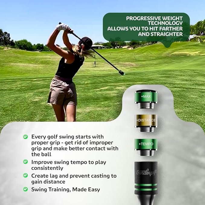 13UnderGolf Golf Swing Trainer Aid for Indoor Practice Speed Training, Improved Rhythm, Grip, Flexibility, Balance, Tempo and Strength