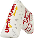 Blade Putter Headcover - Premium PU Leather Golf Club Cover with Fur Lining & Magnetic Closure - Embroidered Design, UV Resistant - Up and Down