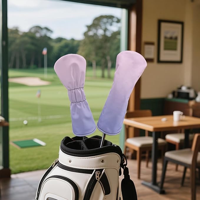 Golf Club Head Covers for Club Protective, Waterproof PU Leather Driver Fairway Wood Hybrid Head Cover