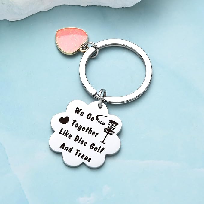 Disc Golf Gifts For Disc Golf Lover Player Keychain Ultimate Frisbee Gifts Golfing Coach Jewelry