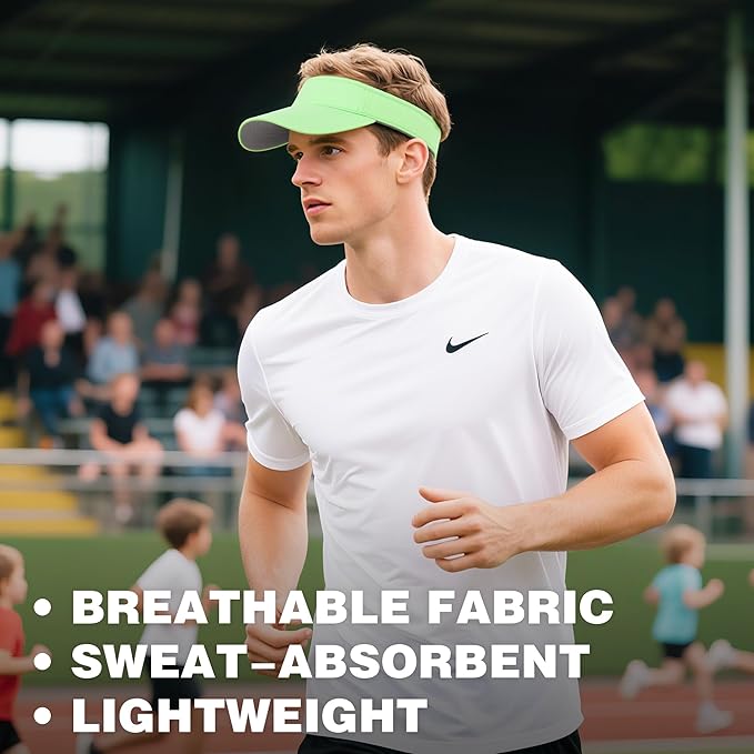 Sun Visor Hat Breathable Visors Sport Golf Visor Adjustable Velcro Sun Cap UV Performance Hats for Women Men