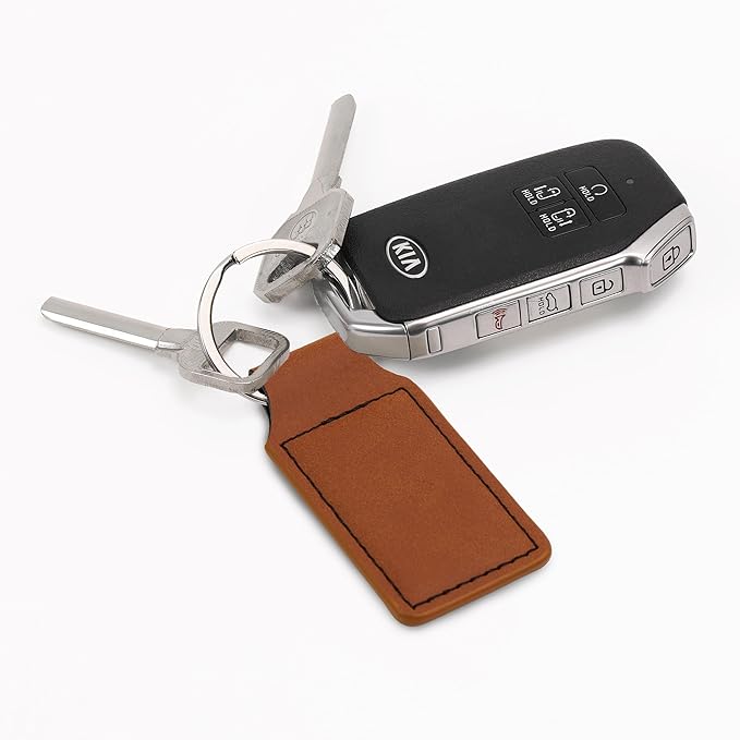 LaserGram Rectangle Keychain, Coat of Arms Germany, Personalized Engraving Included (Dark Brown)