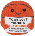 Handmade Crochet Basketball,Romantic Gift for Him or Her, Birthday Wedding Anniversary Present for Boyfriend Girlfriend Husband Wife, I Love You Love Gift for Couples Men Women
