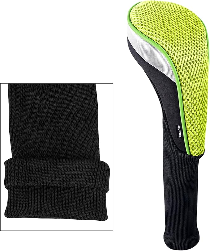 Andux 3pcs/Set Golf 460cc Driver Wood Club Head Covers Long Neck with No. Tags