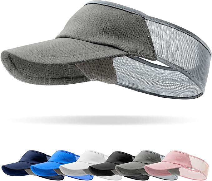 Sport Sun-Visor Hat Men Women Summer UV Protection, Lightweight Cooling Golf Running Tennis Sweat-Band Cap