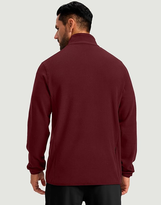 G Gradual Mens Quarter Zip Pullover Fleece with 2 Zipper Pockets Long Sleeve Golf Shirt Winter Athletic Sweater Lightweight