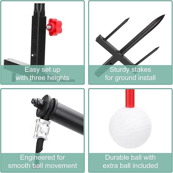 Golf Swing Trainer - Improve Accuracy, Power, and Consistency - Easy to Practice Golf Swing - Set Up and Use Anywhere - Portable Golf Training Aid for Beginners & Pros