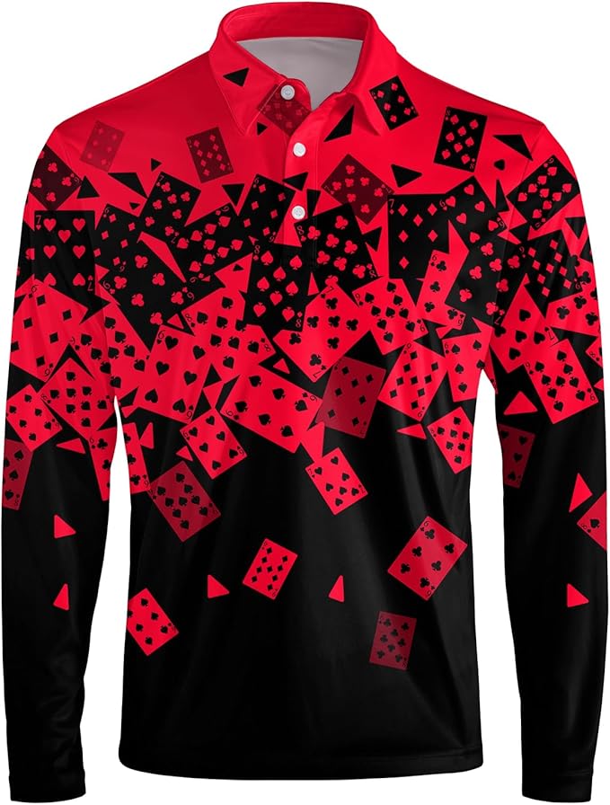 Men's Long Sleeve Golf Shirt Quick Dry 3 Button Work Fishing Outdoor Casual Collar Shirt